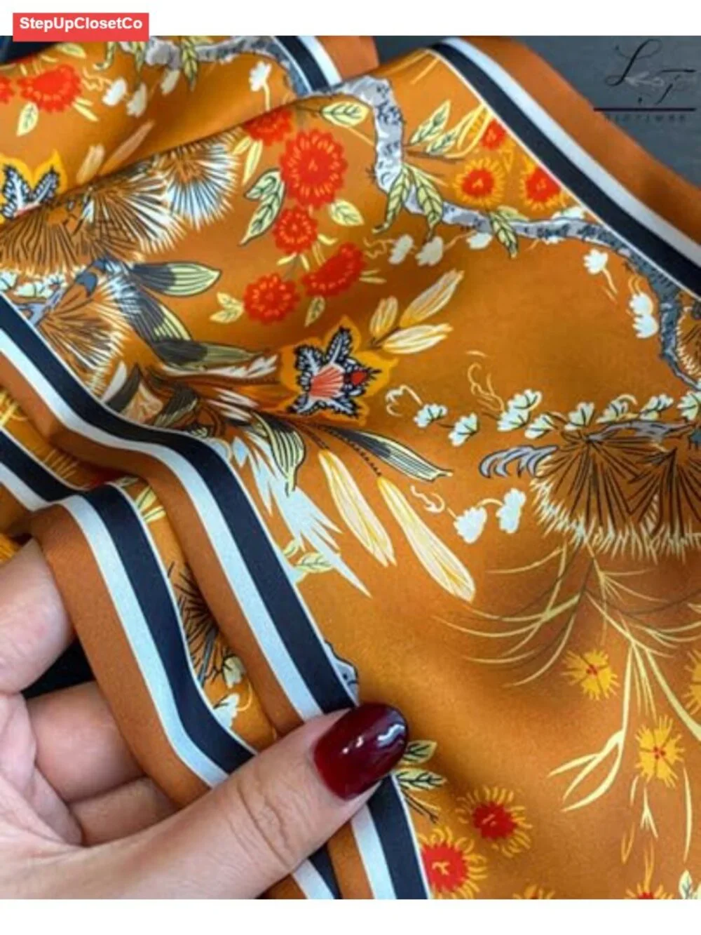 Silky Satin Long Thin Fashion Scarf for Women Head Neck Purse Bag Accessory